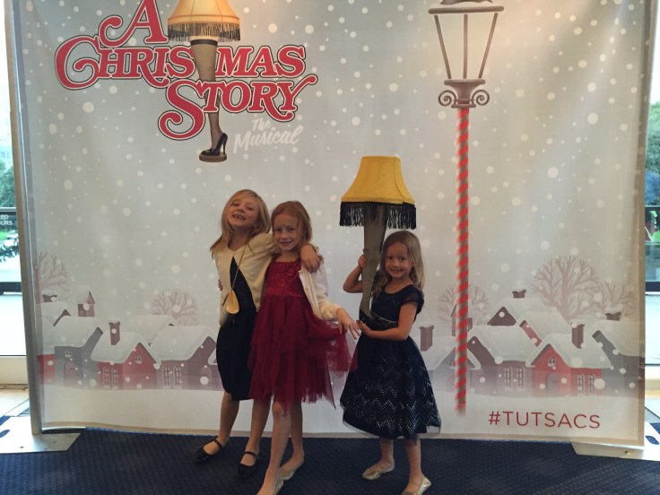 The big girls went to the Christmas Story at the Hobby Center. We ran into Maddie and Lisa!